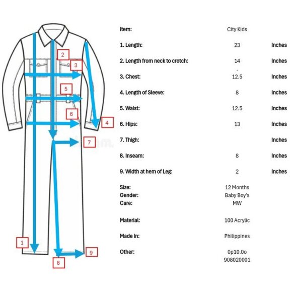 Vintage Rare City Kids Airplane Sweater Romper Baby Boys 12 Months Striped Blue - Picture 9 of 9